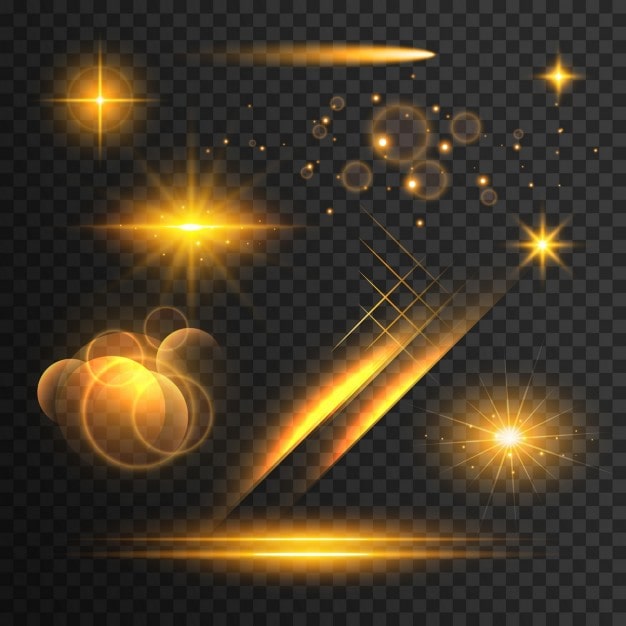 Vector gratuito diferentes efectos de luz