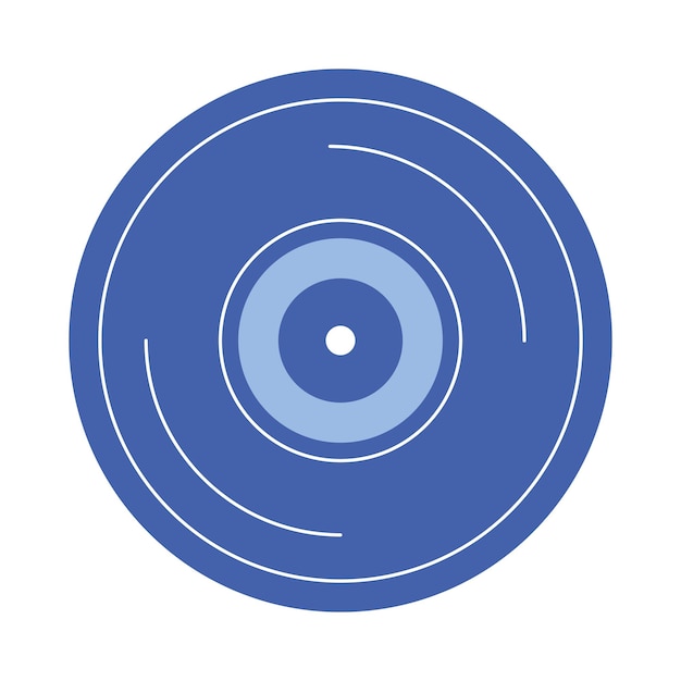 Vector gratuito disco de vinilo azul