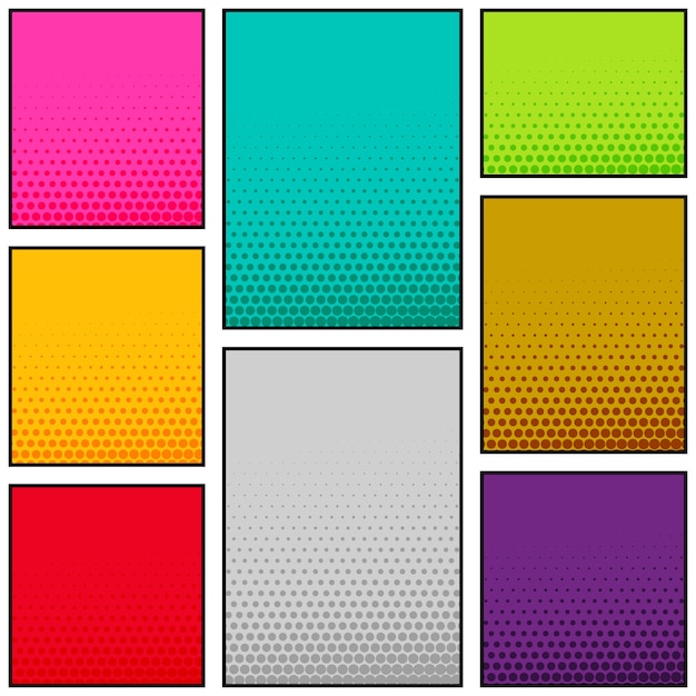 Vector gratuito diseño de banner vertical de estilo cómic multicolor