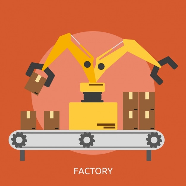 Vector gratuito diseño de fondo de fábrica