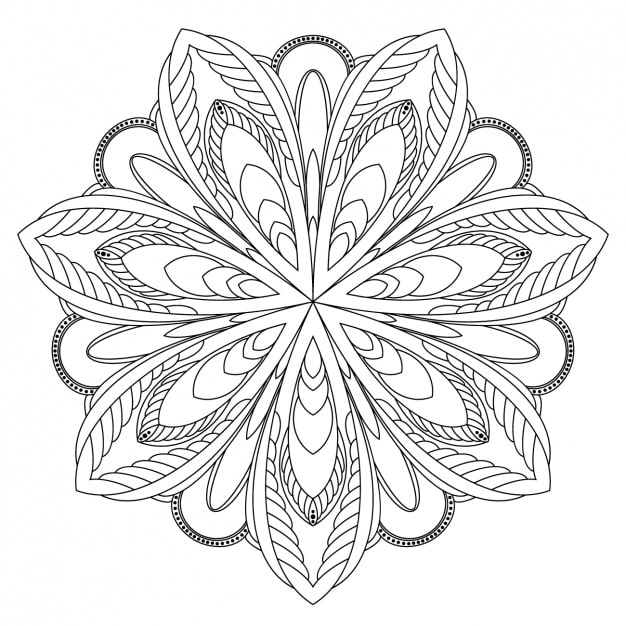 Vector gratuito diseño de fondo de mandala
