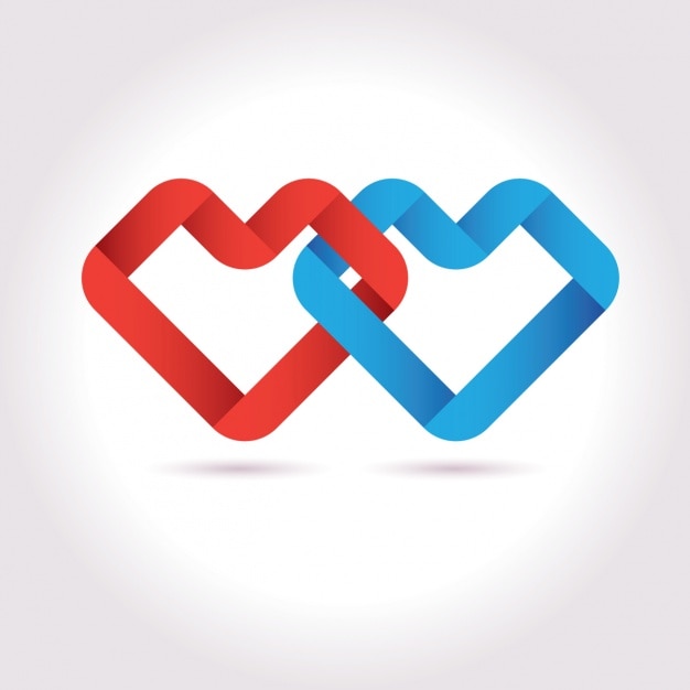 Vector gratuito diseño de forma de corazón abstracto