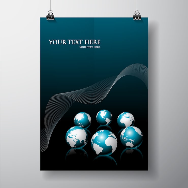 Vector gratuito diseño de mock up de cartel