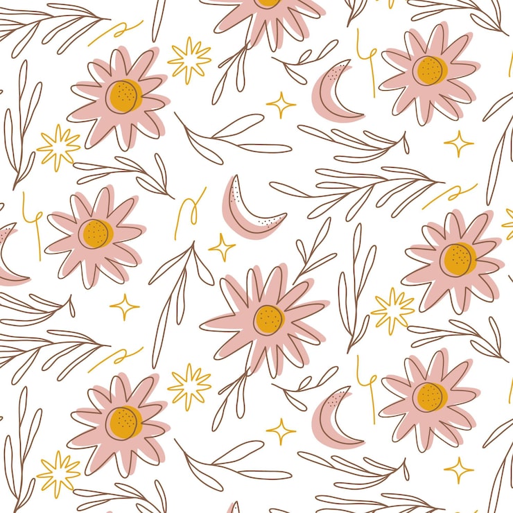 Vector gratuito diseño de patrón boho dibujado a mano