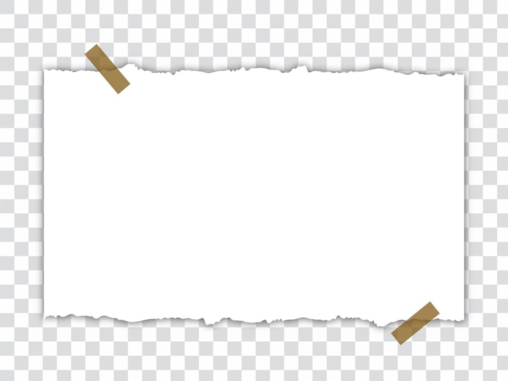 Vector gratuito diseño de pieza de papel rasgado sobre fondo transparente