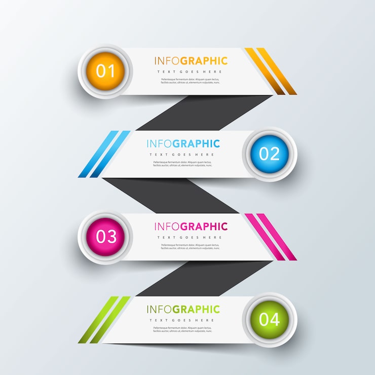 Vector gratuito diseño de plantilla de banner de infografía de escalera