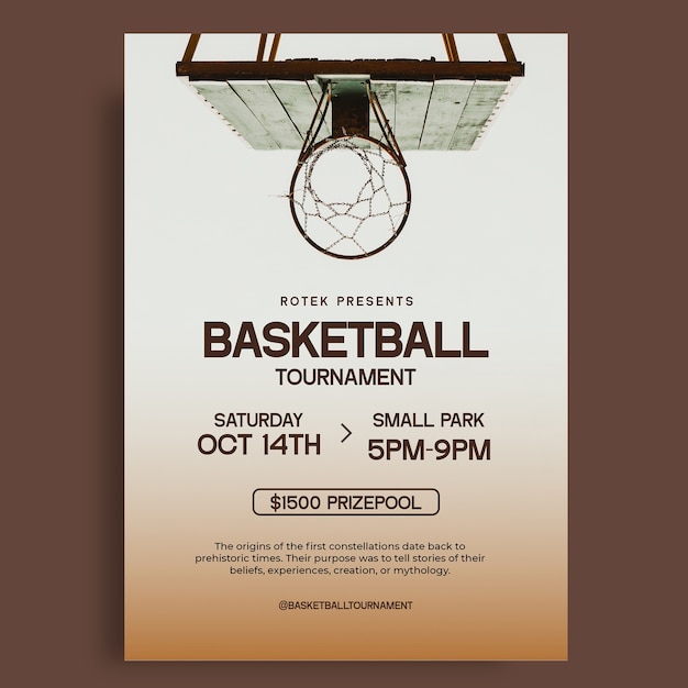 Vector gratuito diseño de plantillas de carteles de baloncesto