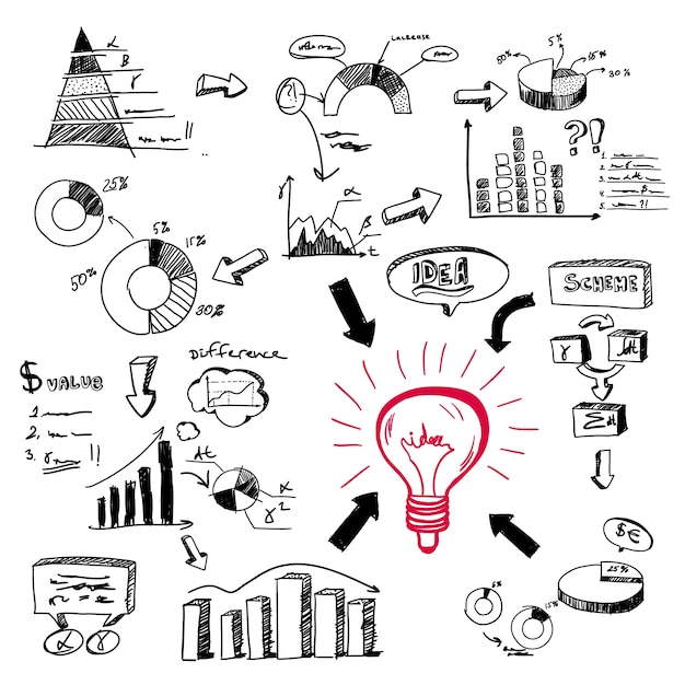 Vector gratuito doodle infografía