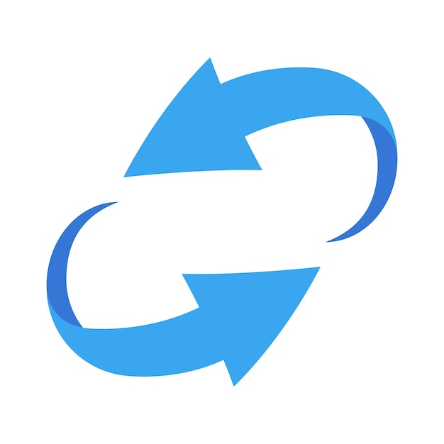 Vector gratuito dos flechas de ciclo azul