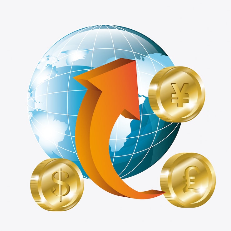Vector gratuito economía global, dinero y negocios