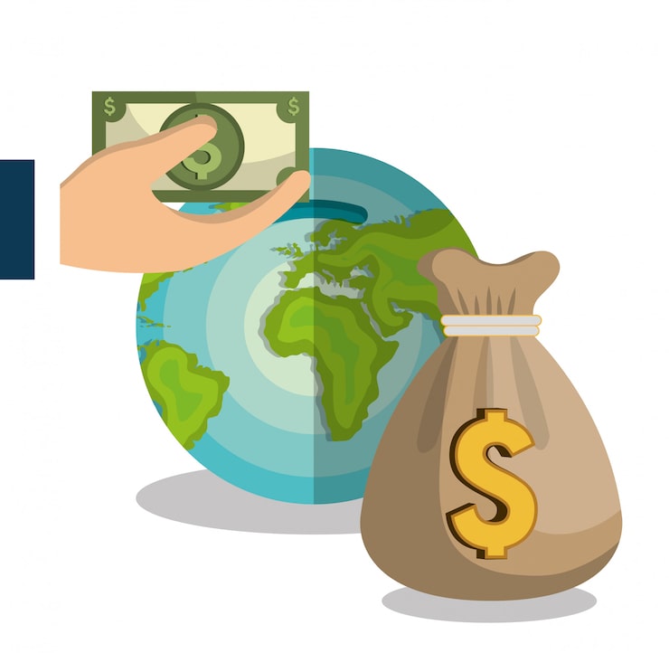 Vector gratuito economia global