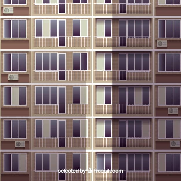 Vector gratuito edificio fachada