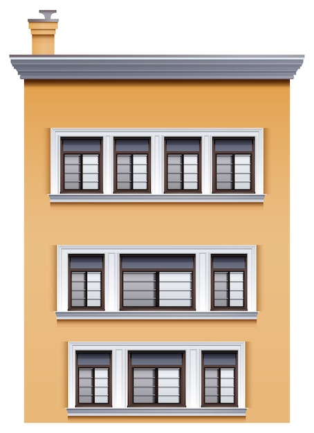 Vector gratuito un edificio de oficinas alto