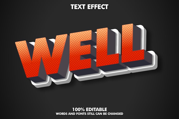 Vector gratuito efecf de texto 3d moderno