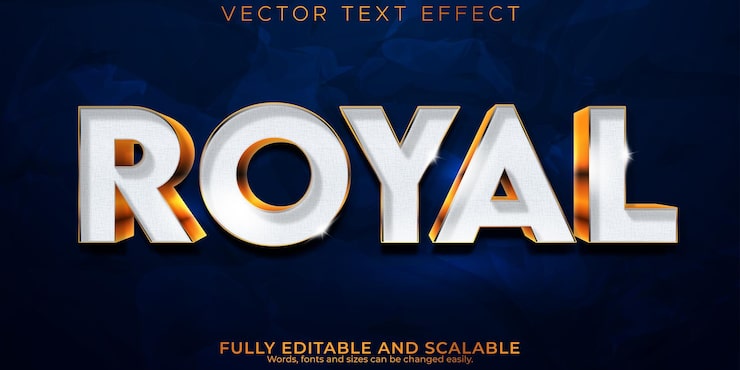 Vector gratuito efecto de texto real lujo editable y estilo de texto elegante