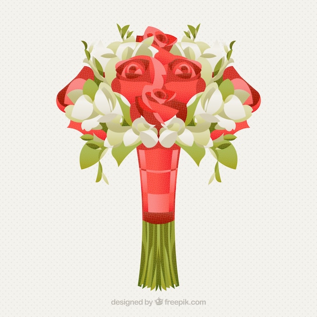 Vector gratuito un elegante ramo de flores
