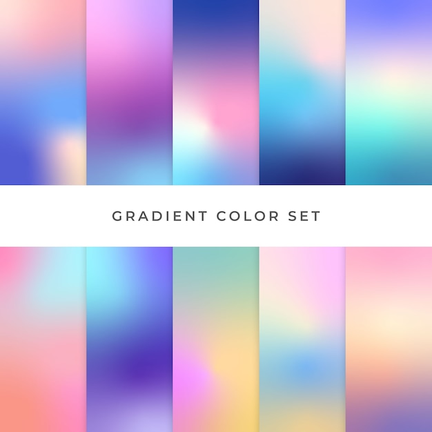 Vector gratuito elemento del conjunto de colores de gradiente