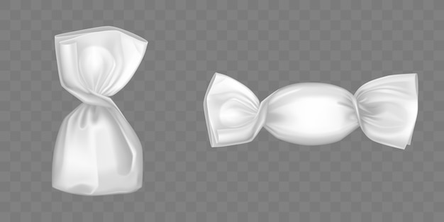 Vector gratuito envoltorio de caramelo transparente