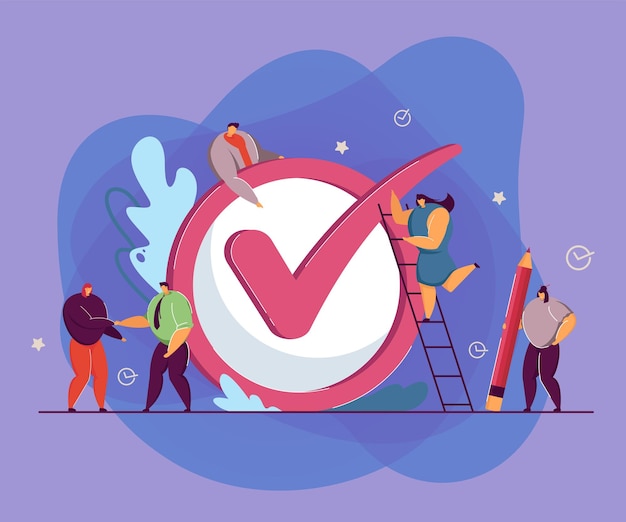 Vector gratuito equipo de negocios realizando un plan para alcanzar una meta.