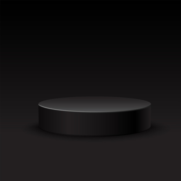 Vector gratuito escenario redondo en negro