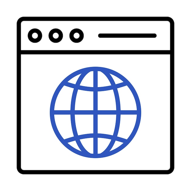 Vector gratuito esquema del sitio web con cuadrícula de globo
