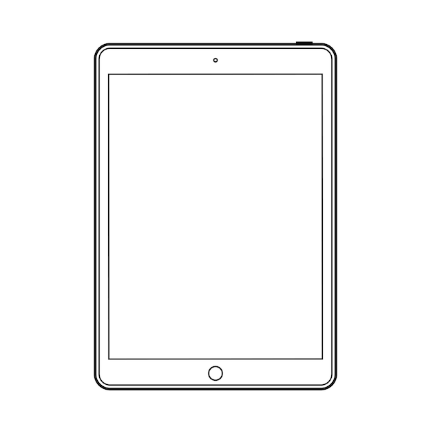 Vector gratuito esquema de tableta para diseño ui ux