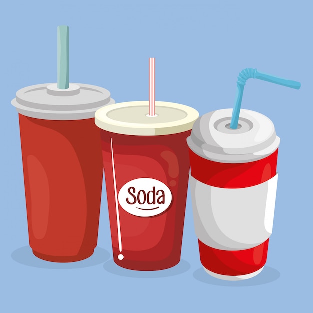 Vector gratuito establecer bebidas de café