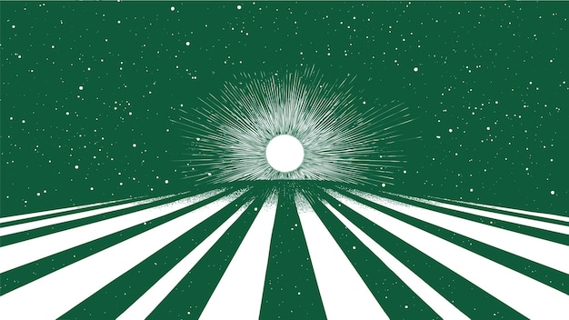 Vector gratuito estandarte verde de la explosión del sol