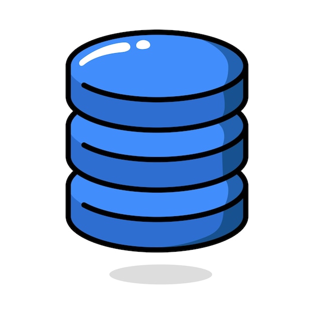 Vector gratuito estilo de dibujos animados de base de datos