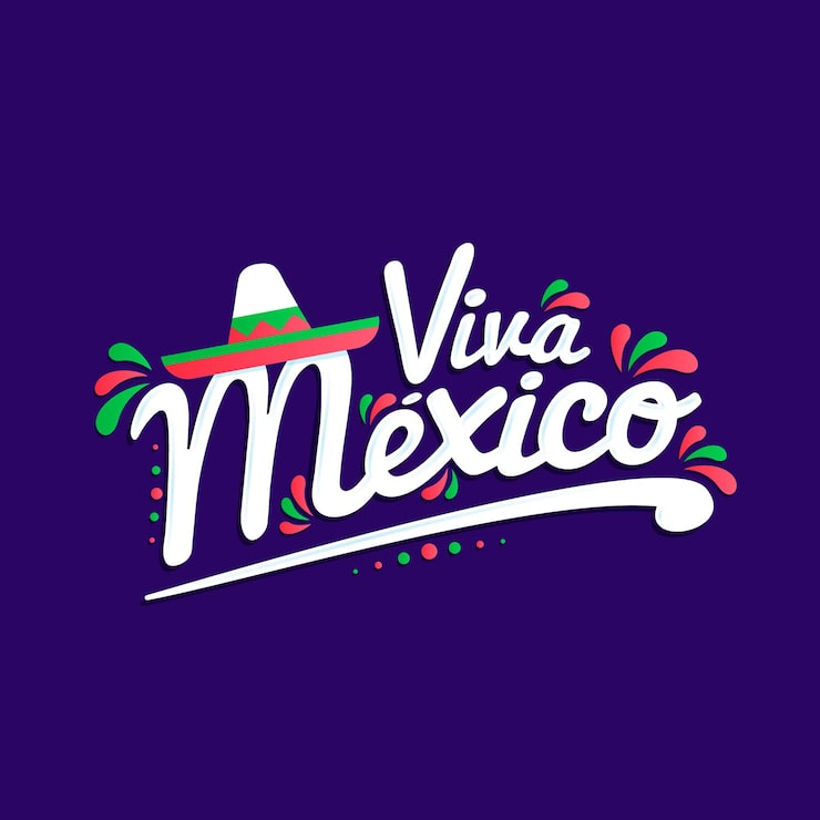 Vector gratuito estilo de letras del día de la independencia de méxico