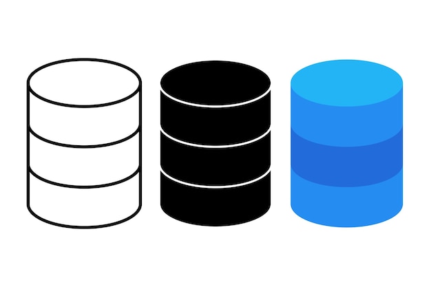 Vector gratuito estilo múltiple de la base de datos
