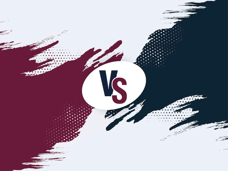 Vector gratuito estilo de pincel contra estandarte de pantalla para el torneo de duelo