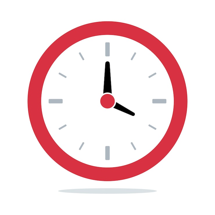 Vector gratuito estilo plano del reloj