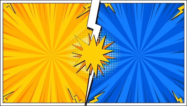 Vector gratuito el estilo de superhéroes clash comic
