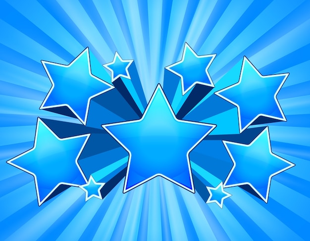 Vector gratuito estrellas abstractas azules