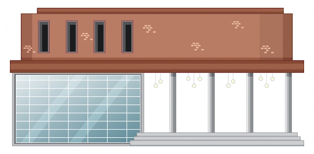 Vector gratuito facada de un edificio moderno