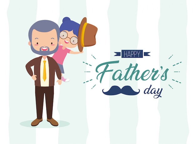 Vector gratuito feliz día del padre