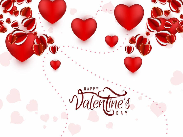 Vector gratuito feliz día de san valentín moderno 14 de febrero antecedentes de la celebración