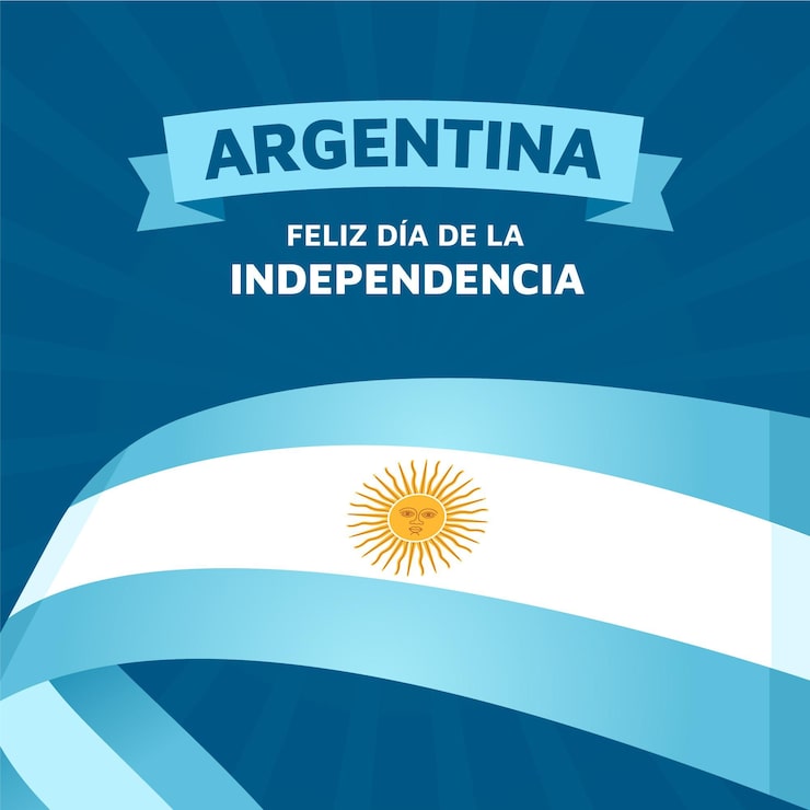 Vector gratuito flat 9 de julio - declaracion de independencia de la argentina illustration