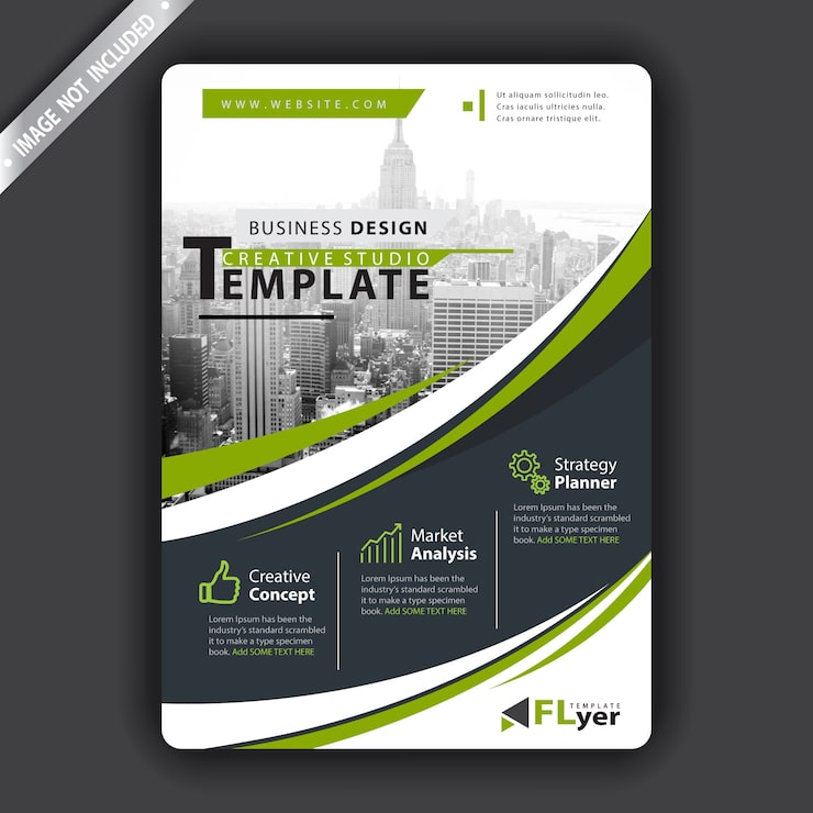 Vector gratuito folleto corporativo