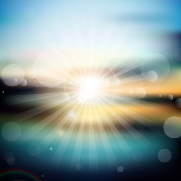 Vector gratuito fondo de atardecer brillante en estilo bokeh