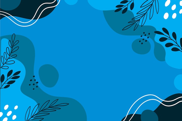 Vector gratuito fondo azul de diseño plano dibujado a mano