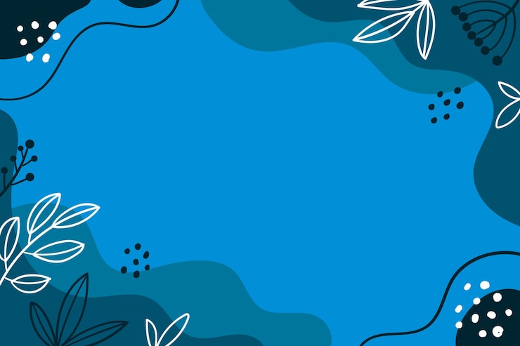 Vector gratuito fondo azul de diseño plano dibujado a mano