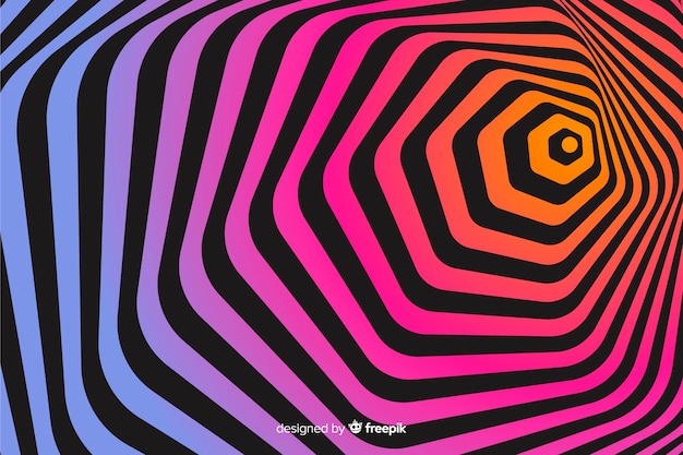 Vector gratuito fondo de efecto de ilusión óptica