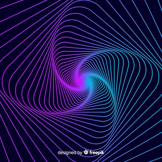 Vector gratuito fondo de efecto de ilusión óptica