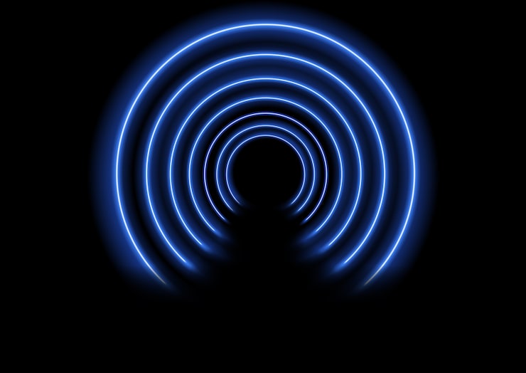 Vector gratuito fondo de efecto túnel de neón