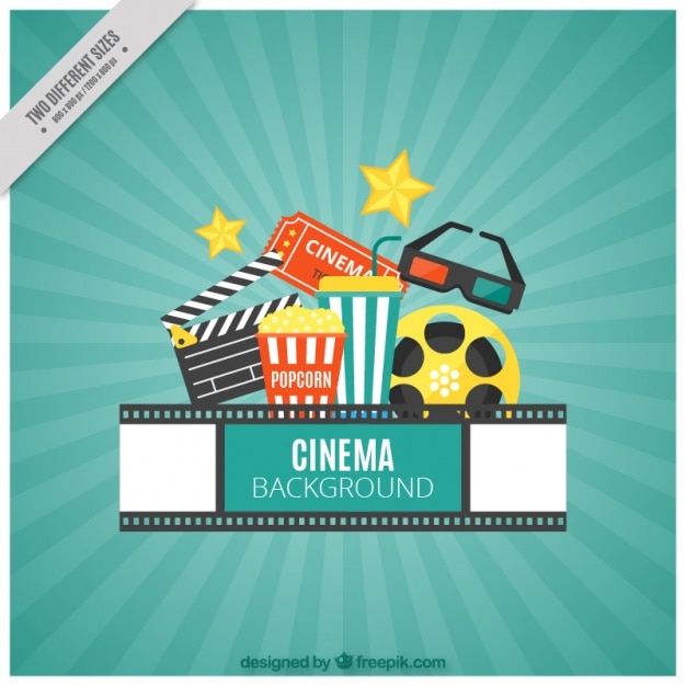 Vector gratuito fondo de elementos de cine