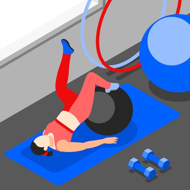 Vector gratuito fondo de entrenamiento de pelota isométrica