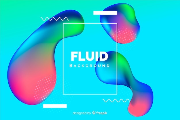 Vector gratuito fondo formas fluidas 3d