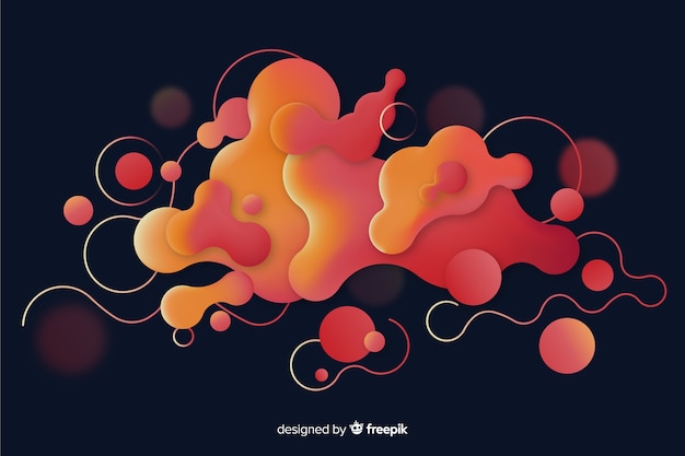 Vector gratuito fondo formas fluidas